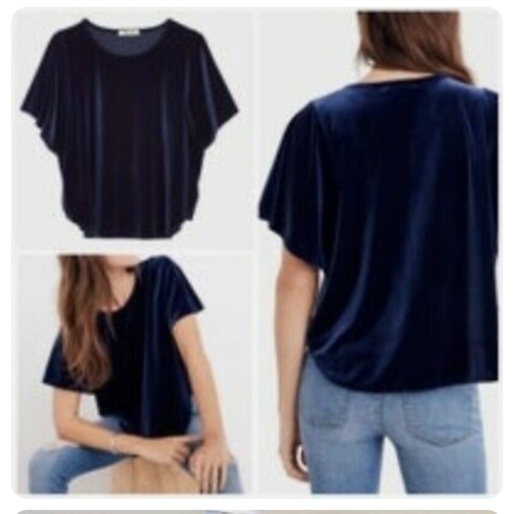 Velvet Madewell Blouse with Butterfly Sleeves